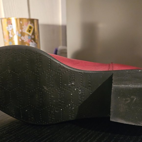 Franco Sarto Red Leather Cowboy boots size 8 - Picture 2 of 2